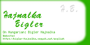 hajnalka bigler business card